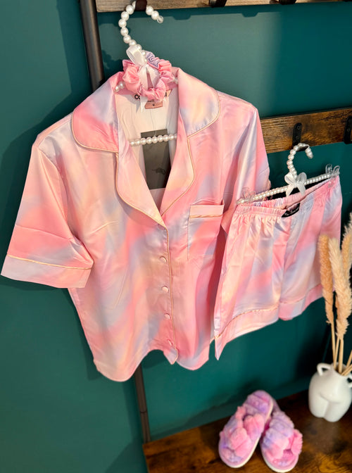 Cotton Candy Ombre Satin Pyjamas