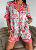 Village Print Satin Pyjamas